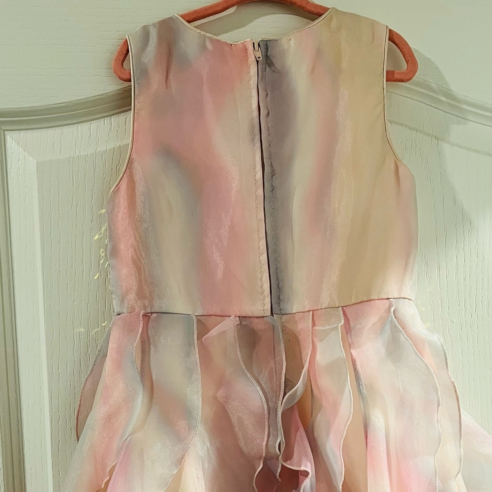 Rare Editions Pink and Cream Sequin Dress - Picture 2 of 11